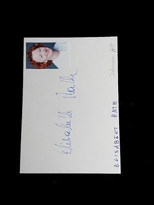 Seltenes Autogramm auf weisser Postkarte 10 x 15 cm mit Bild. rare Autograph on white postcard 10...