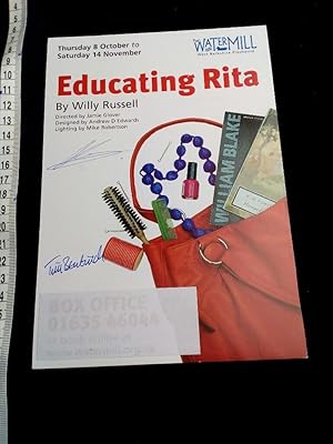 Originale Theaterflyer zu dem Stück Educating Rita von Willy Russell handsigniert von den beiden ...