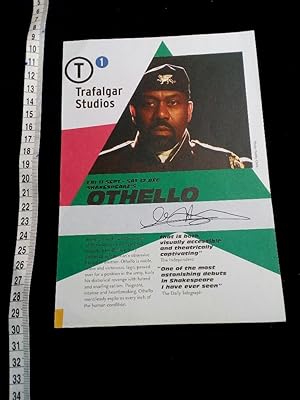 Original Theaterflyer zu dem Stück Othello von William Shakespeare handsigniert von Hauptdarstell...