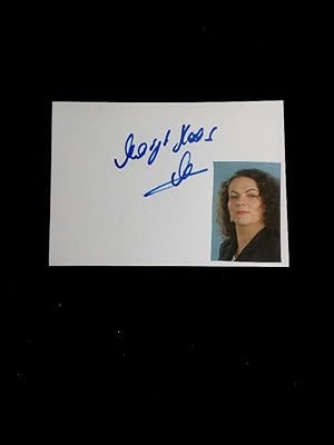 signierte Karte mit montiertem Foto; original handsigned autograph card. Austrian journalist und ...