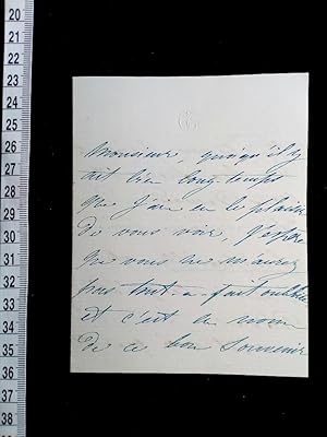 handschriftlicher signierter Brief. Autographed letter signed (ALS, LAS) lettre autographe signée...