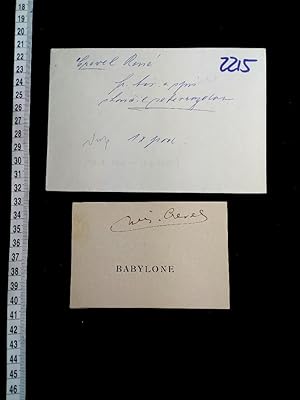 signierte Karte; original handsigned card. Very RARE/sehr selten. French writer involved with the...