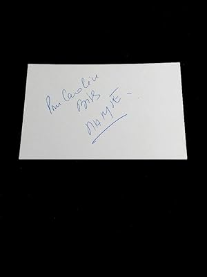 Autogramm auf Karte autographe sur carton; original hand signed autograph card with picture Famou...