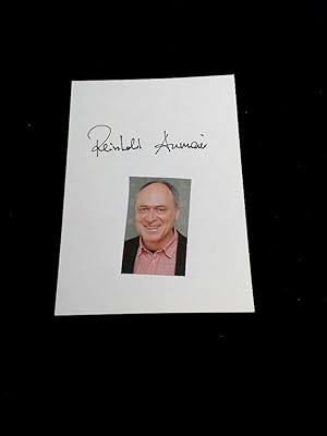 signierte Karte mit montiertem Foto. original hand signed autograph card with picture. Famous aus...