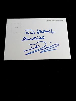 signierte Karte mit montiertem Foto. original hand signed autograph card with picture. German ope...