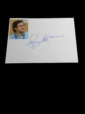 signierte Karte mit montiertem Foto. original hand signed autograph card with picture. German art...