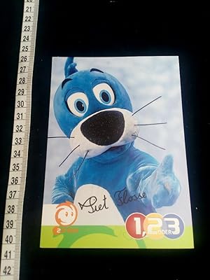 Original handsignierte Autogramm Karte des MASKOTTCHEN der ZDF, ORF SENDUNG 1,2 oder 3. SEHR SELT...