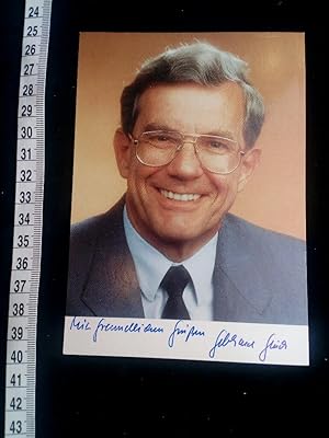 handsigniertes Autogrammkarte des bayerischen ARBEITSMINISTERS unter FRANZ JOSEF STRAUß, MAX STRE...