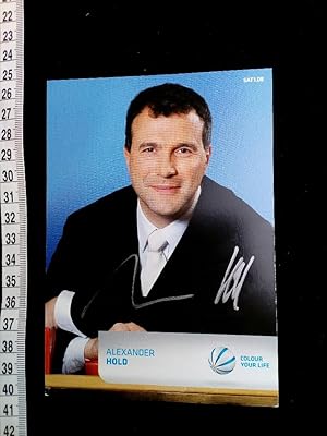 handsignierte AUTOGRAMMKARTE von SAT.1 RICHTER ALEXANDER HOLD. original hand signed autograph car...