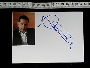 Autogramm auf Karte mit montiertem Bild des PLACIDO DOMINGO OPERALIA PREISTRÄGERS. original hand ...