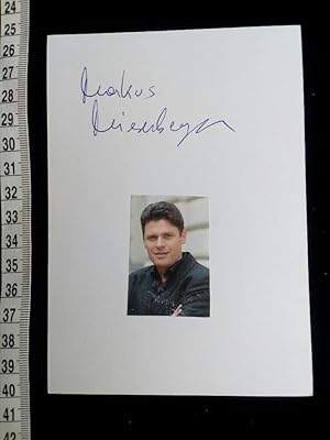 Autogramm auf Karte mit montiertem Bild. original hand signed autograph card with picture of the ...