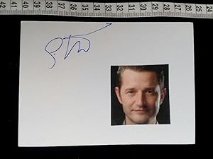 Autogramm auf Karte mit montiertem Bild. original hand signed autograph card with picture of the ...