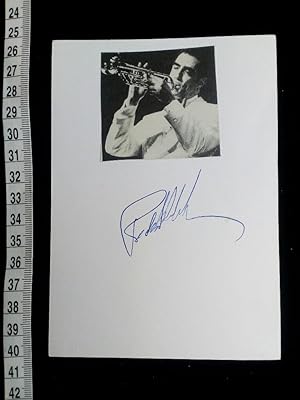 Autogramm auf Karte mit montiertem Bild. US-amerikanischer Trompeter (Kornett) des Traditional Ja...