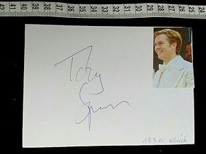 Autogramm auf Karte mit montiertem Bild. original hand signed autograph card with picture of the ...