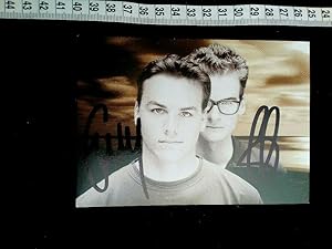 original signierte Autogrammkarte. VON BEIDEN SIGNIERT !! original hand signed autograph card wit...