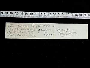 Original Unterschrift der britischen Adligen und Frau von dem MASTER of the Rolls Ernest Viscount...