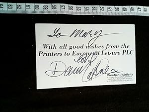 ORIGINAL autograph on printed photo. Original Autogramm auf einem Foto von dem berühmten rischen ...
