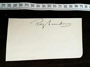 Original Unterschrift des bedeutenden schottischen Sängers. original hand signed autograph card. ...