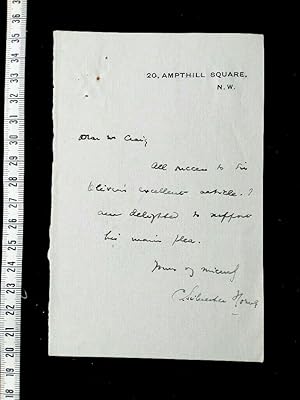 ORIGINAL handsignierter BRIEF des bedeutenden britischen Politikers. ORIGINAL autographed letter ...