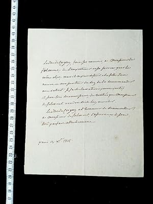 Orginal handgeschriebener Brief des bedeutenden französischen Politikers und MARSCHALL von FRANKR...