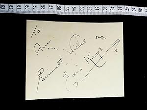 eigenhändiger Unterschrift auf KARTE. original hand signed autograph card of the famous british J...