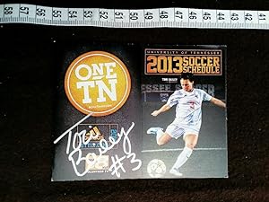 2013 soccer schedule with original autograph of the US soccer player. orginal Autogramm autograph...