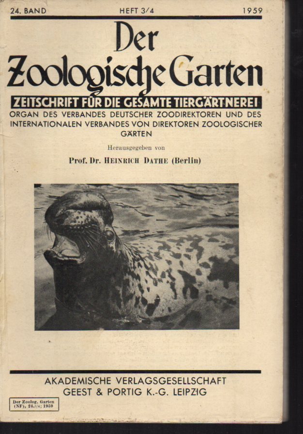 der zoologische garten zeitschrift ZVAB