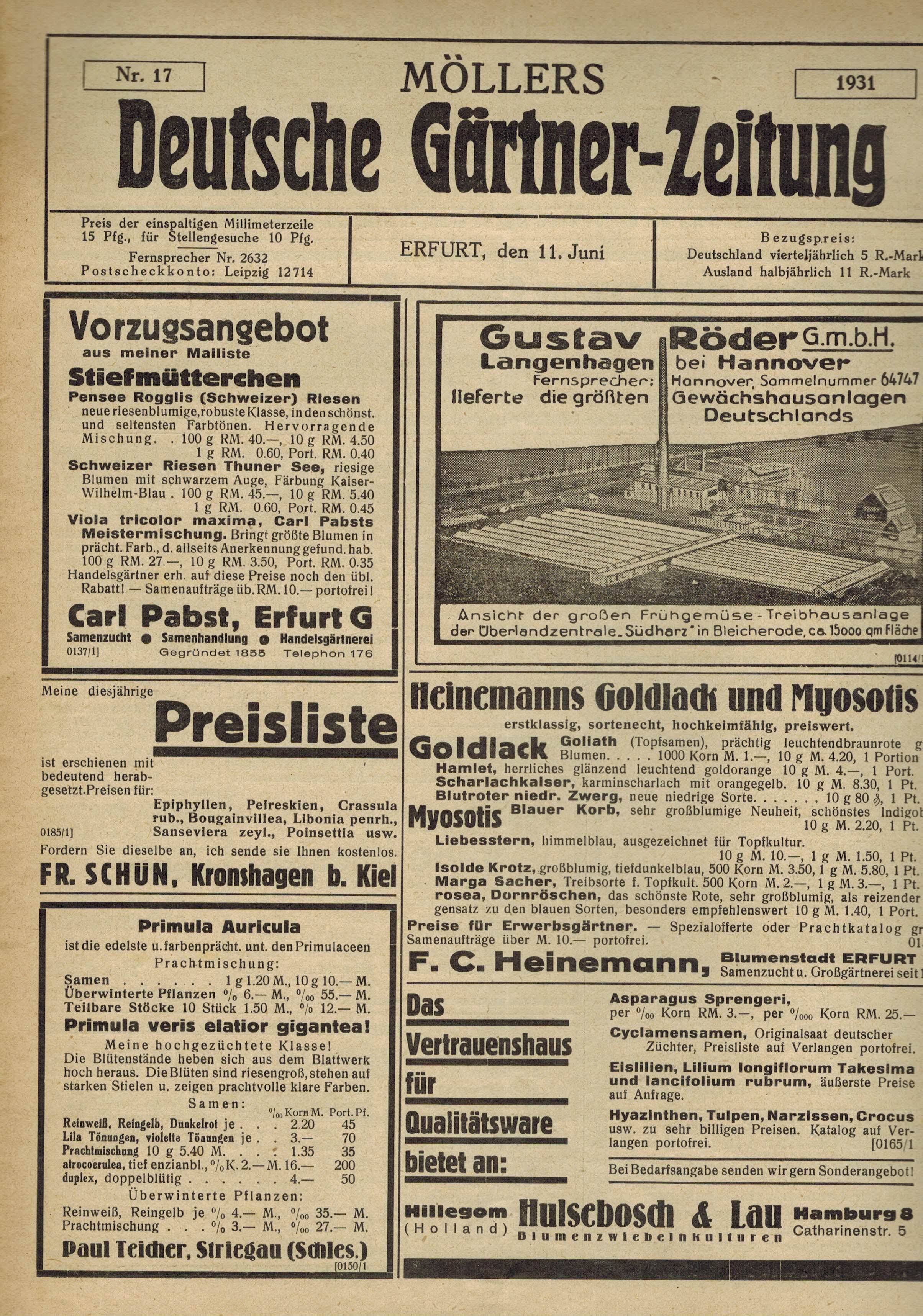 der gaertner jahrgang ZVAB