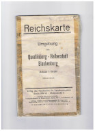 Reichskarte Umgebung von Quedlingburg - Halberstadt Blankenburg Maßstab 1:100000 Schwarzdruck