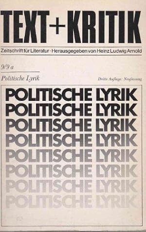 Politische Lyrik Text + Kritik ; H. 9/9a