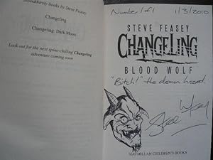 Changeling 3: Blood Wolf +++ signed, hand-illustrated, numbered, dated and lined UK first edition...