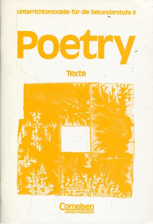 Poetry - Problems of Material, Form and Intention. Textsammlung