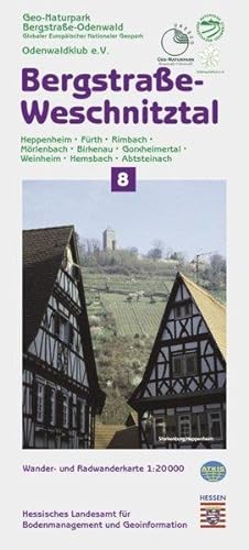 Topographische Freizeitkarten Hessen 1:20000. Naturpark Bergstrasse-Odenwald. Sonderblattschnitte...
