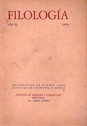 FILOLOGIA - Año IX, 1963