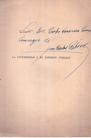 LA UNIVERSIDAD Y EL ESPIRITU PUBLICO [Firmado / Signed]