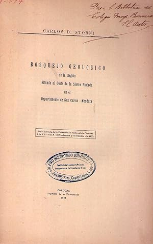 REVISTA DE LA UNIVERSIDAD. Nos. 9 - 10, Año XX, noviembre y diciembre de 1933. Bosquejo geológico...