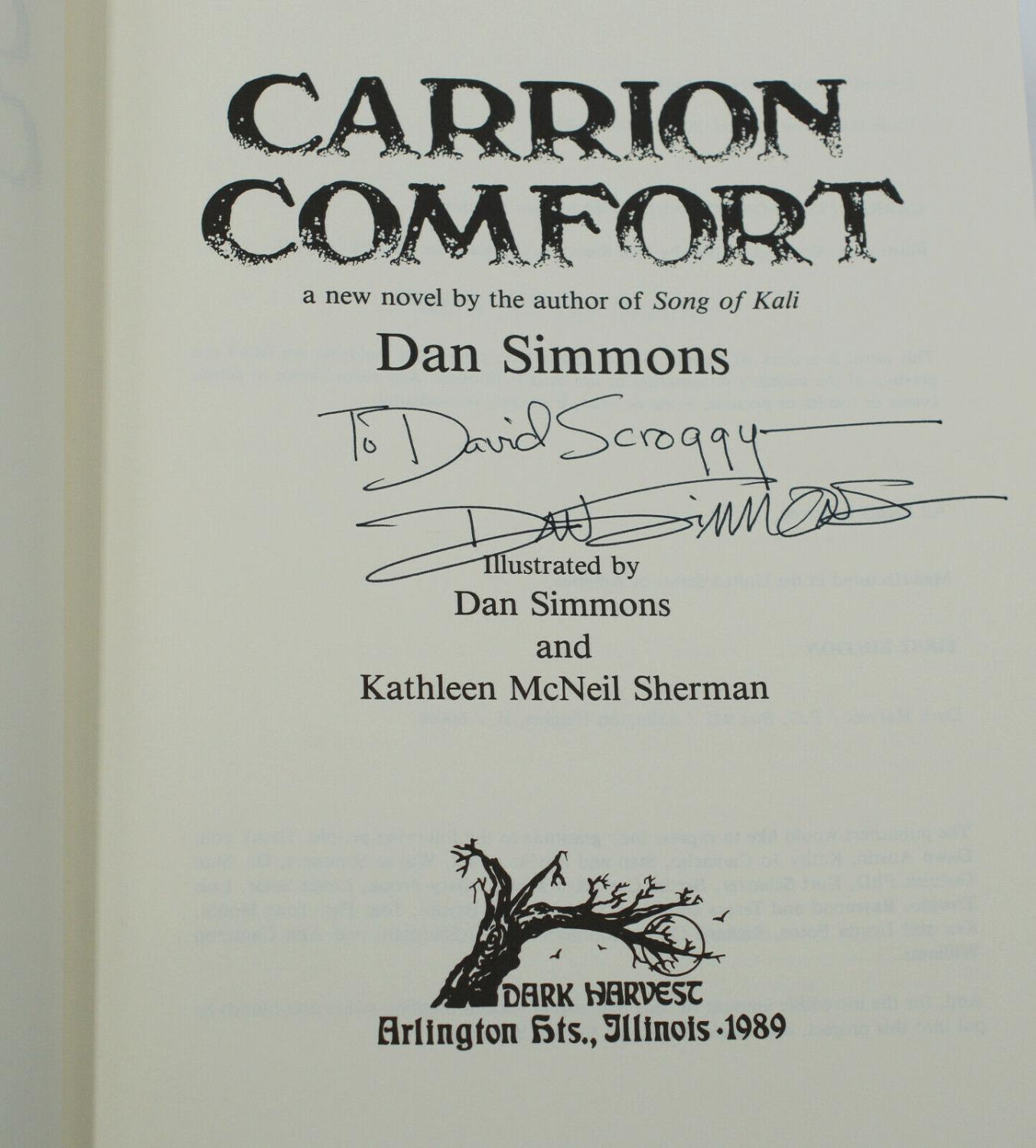 Carrion Comfort By Dan Simmons Abebooks