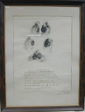 FOOTPRINT OF THE HOUND FOUND IN THE YEW ALLEY OF BASKERVILLE HALL