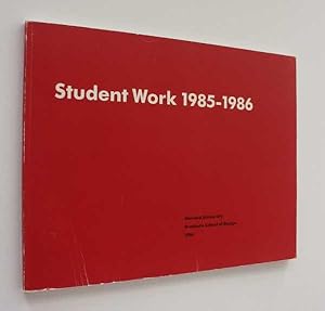 Student Work 1985-1986: Harvard University Graduate School of Design 1986