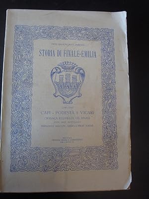 Storia di Finale-Emilia. 1190- 1927 Capi, Podest? e Vicari.