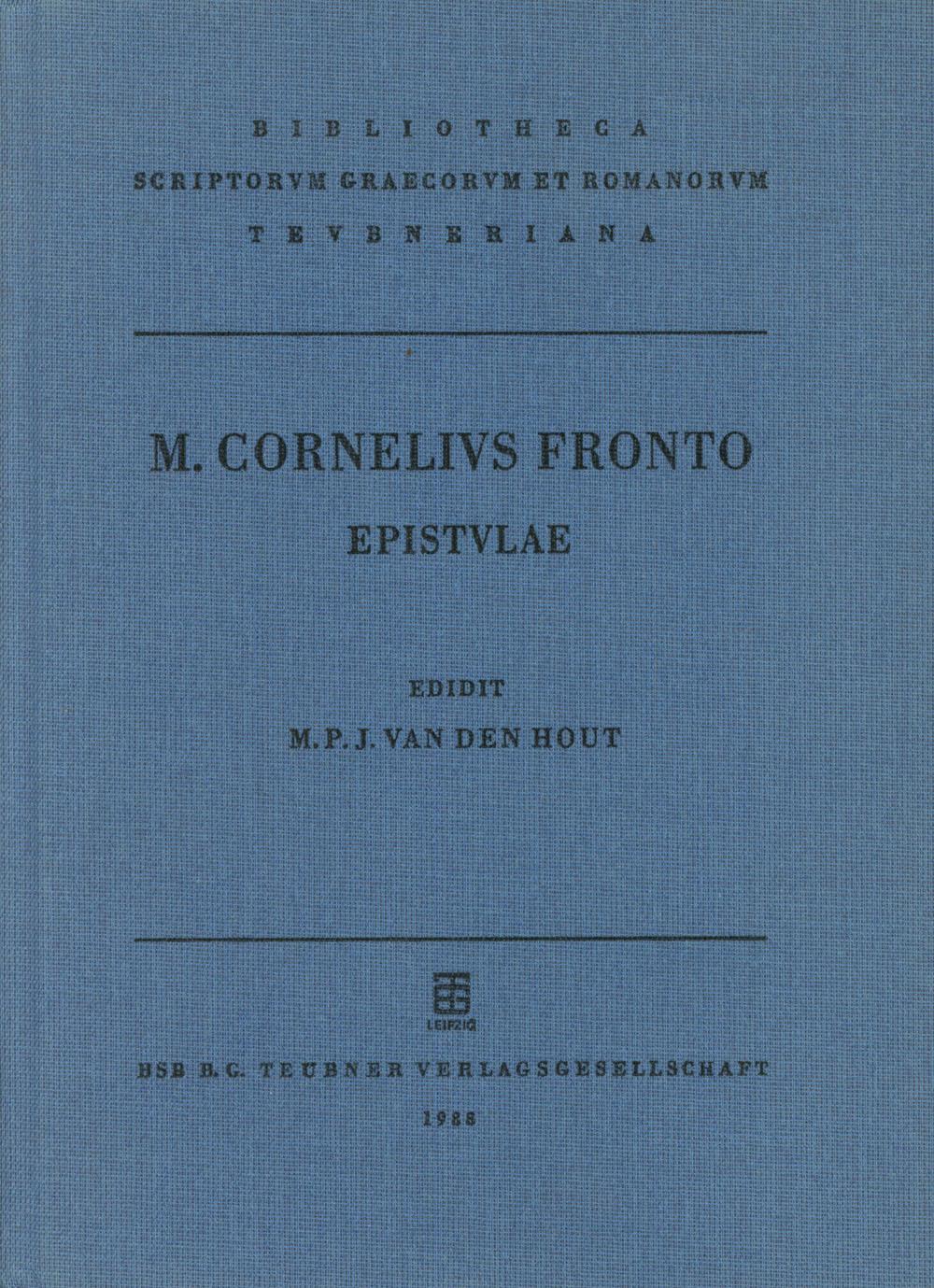 Frontonis, M. Cornelii, epistulae