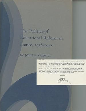 The Politics of Educational Reform in France, 1918-1940