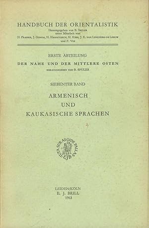 Armenisch und kaukasische Sprachen; Mit Beitragen von G. Deeters, G. R. Solta, Vahan Inglisian; H...