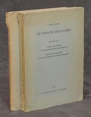Die Sprache der Illyrier, 2 vols--Erster Teil: Die Quellen & Zweiter Teil: Carlo de Simone, Die M...