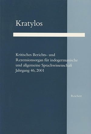 Kratylos, Kritisches Berichts- und Rezensionsorgan fur Inogermanische und Allgemeine Sprachwissen...