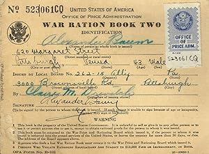5 United States Ration Books. Pittsburgh, 1942-1943