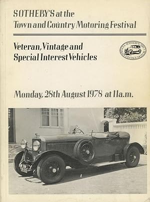 Sotheby's at the Town and Country Motoring Festival: Catalogue of Veteran, Vintage and Special In...