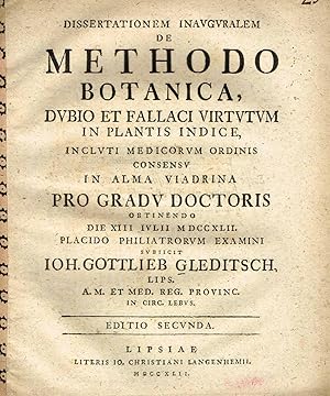 De Methodo Botanica Dubio Ac Fallaci Virtutum In Plantis Indice