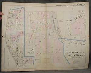 Plat Map of the Northern Vicinity of Pittsburgh, including Parts of Reserve Township and Alleghen...