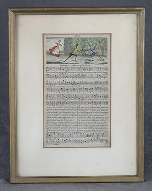 'Jenny's Lamentation' (Plate 128) : Framed Song Sheet from 'Calliope of English Harmony A Collect...